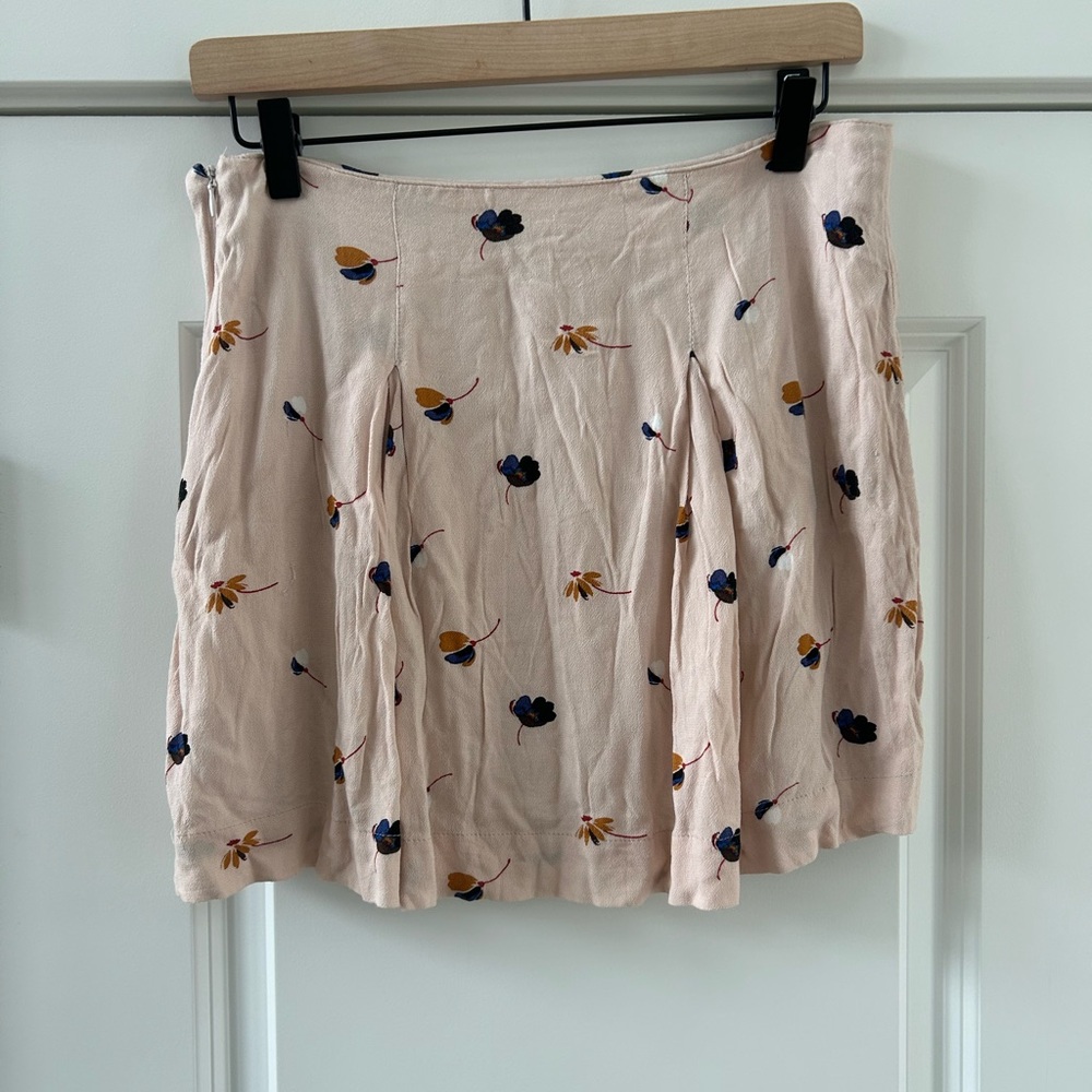 Free People Lovers Lane Floral Button Front Mini Skirt Sz 6 - Picture 5 of 9